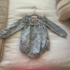 Floral Blue Kids One Piece